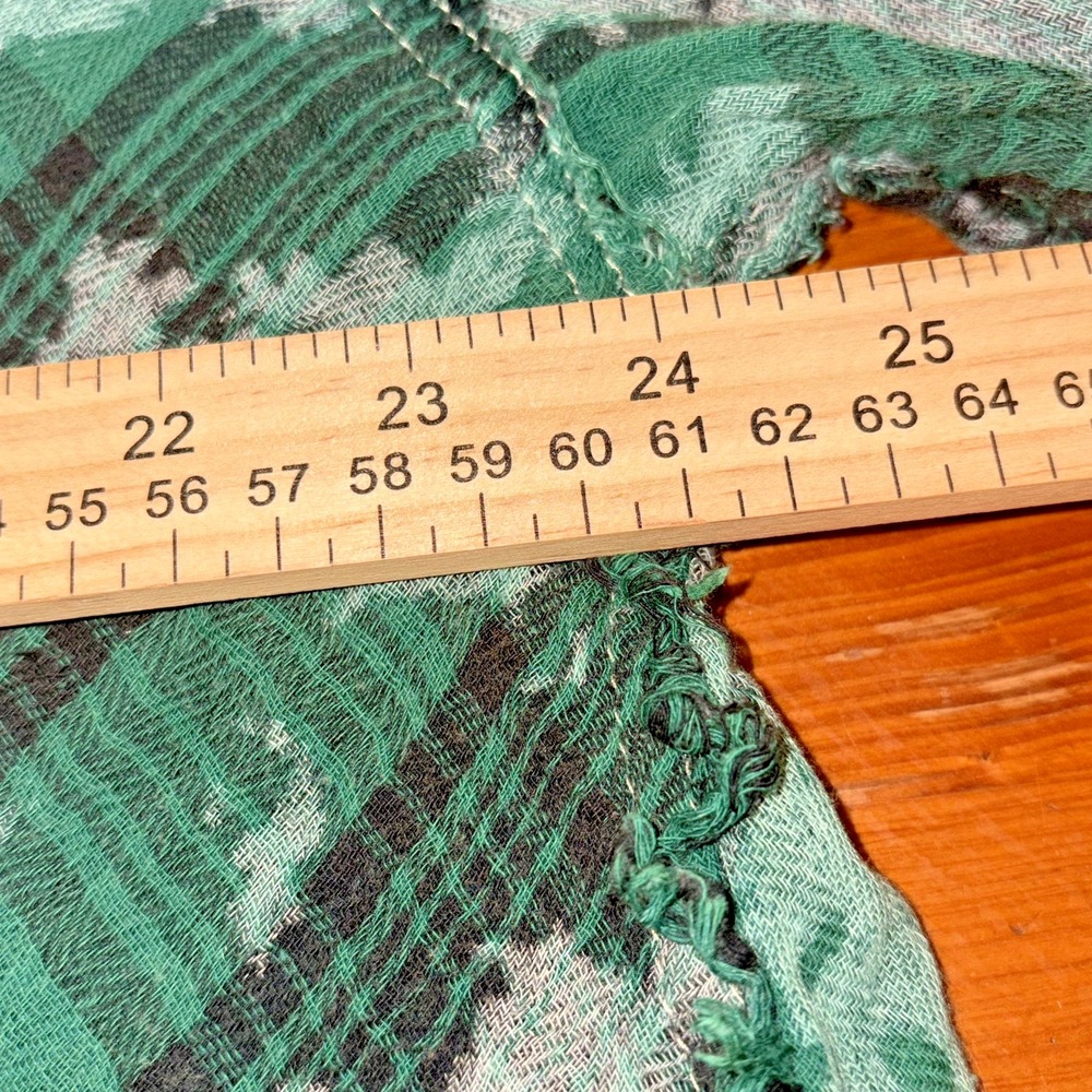 POL Women's Shacket XL NWOT Sage Green Black Patchwork Button Down Cotton Collar - Picture 8 of 8